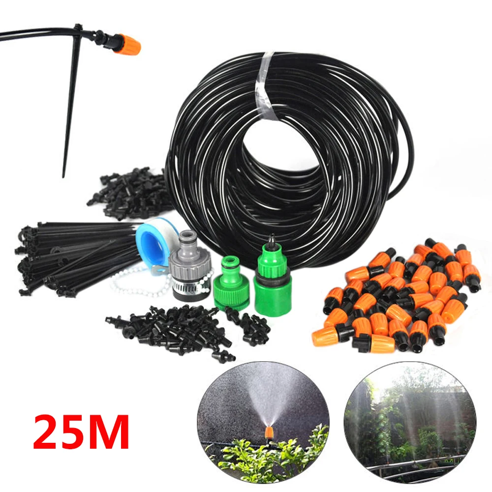 

VASTFIRE 25M DIY Drip Irrigation System Sprinkler Garden Watering Hose Drip Garden Watering Kits with Adjustable Drippers