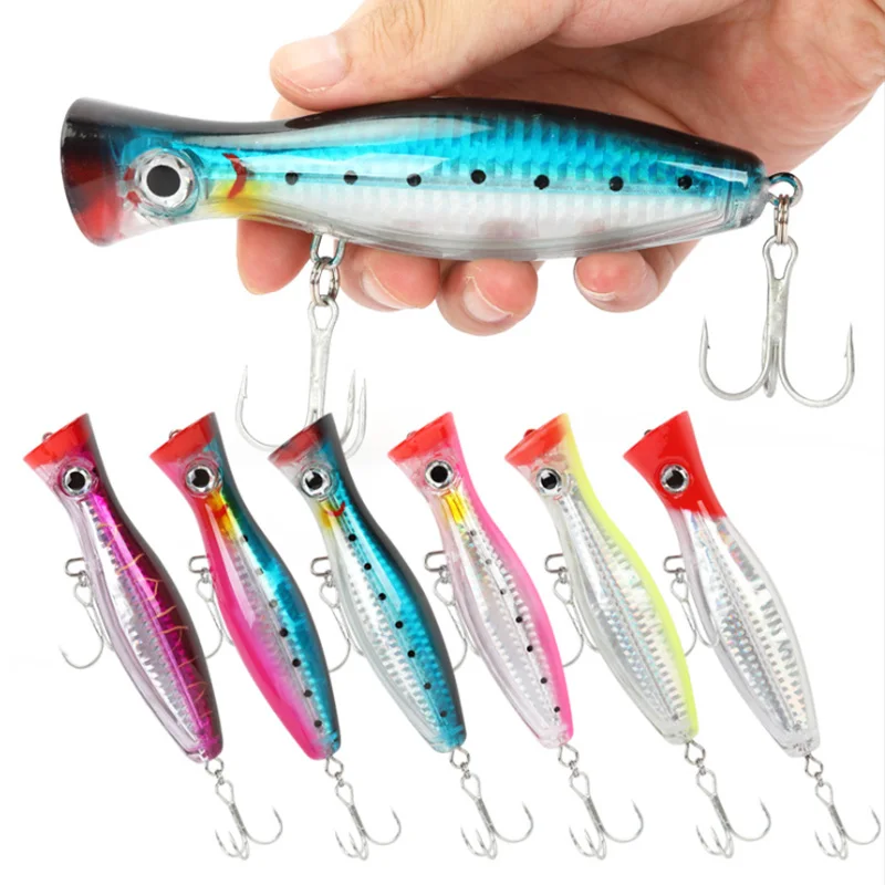 

1Pcs 12.5cm 41g Big Popper Balancer Fishing Lure Hard Bait Isca Artificial Leurre De Peche Bass Wobbler Carp Sea Fishing Tackle