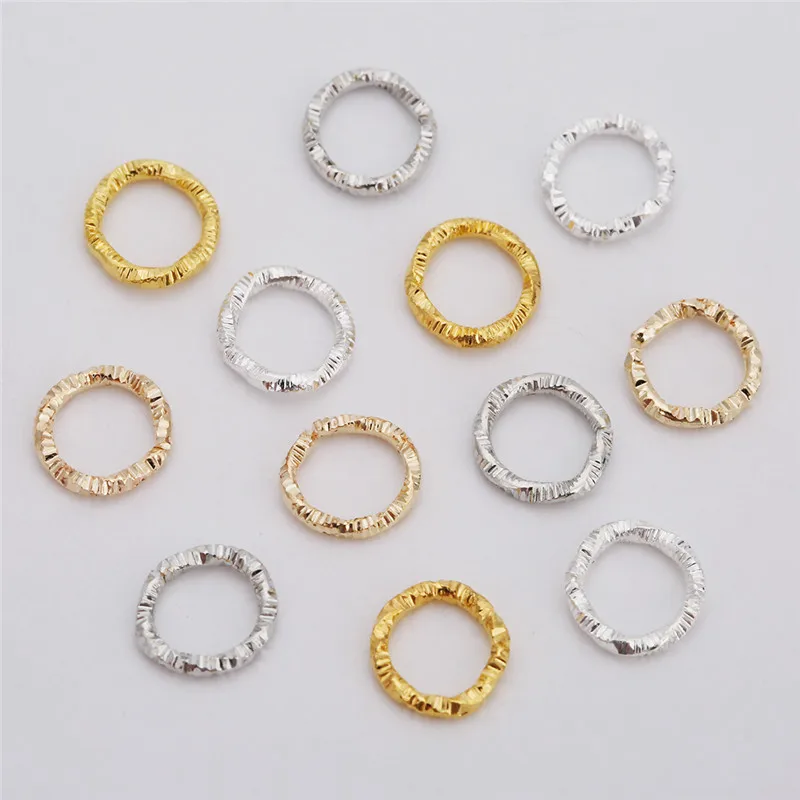 

100pcs 8mm 10mm Open Closed Jump Rings Split Rings Gold Silver Color Metal End Connectors Necklace Findings Diy Jewelry Making