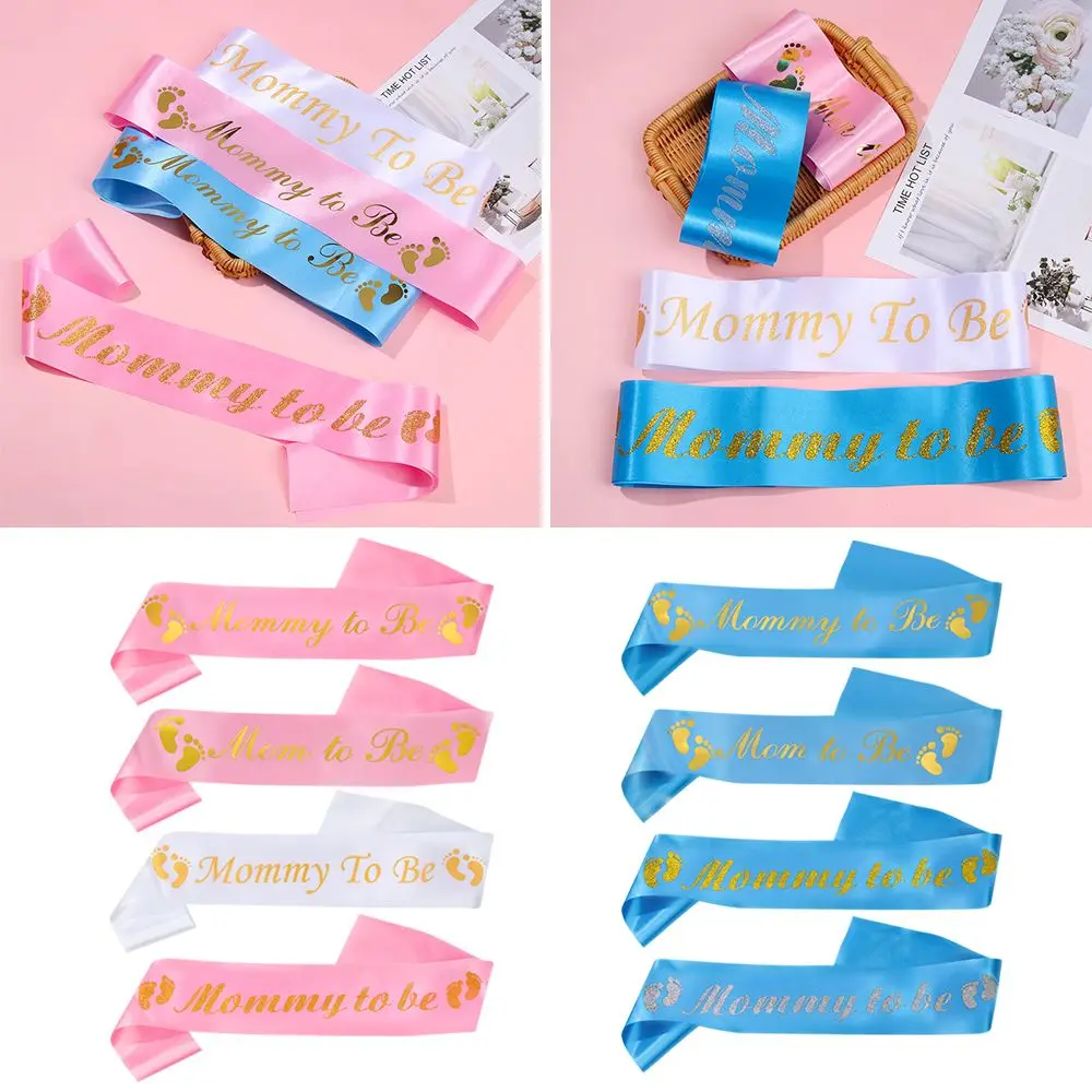 1PC New Mommy Mum To Be Sash Baby Boy Girl Baby Shower Decoration Sash Newborn Party Decoration Etiquette Belt