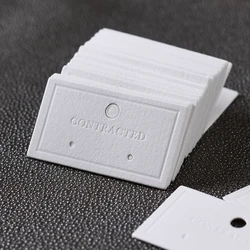 High Quality White Eco-friendly Paper Stock Jewelry Accessories Earrings Display Card Label Tags Wholesale Store