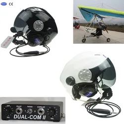 PNR Aviation Helmet with Headset, Powered Paraglider Helmet, Noise Canceling, paramotor Helmet for Sale, EN966