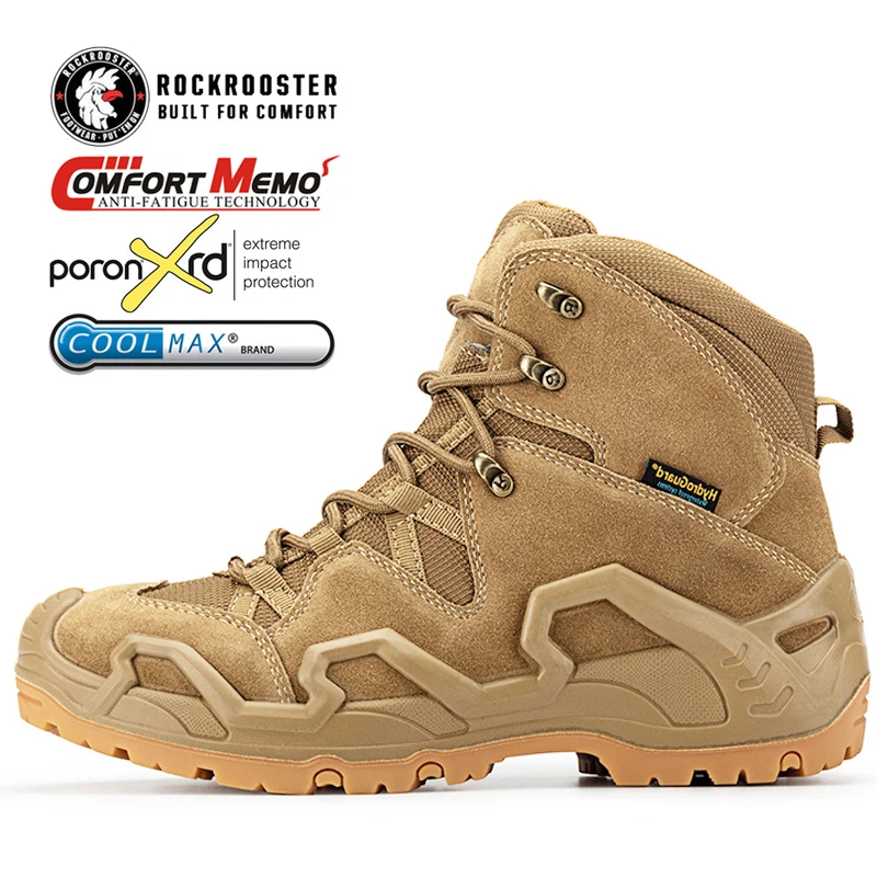 ROCKROOSTER botas tácticas impermeables desierto piel vaca hombre - imagen 3