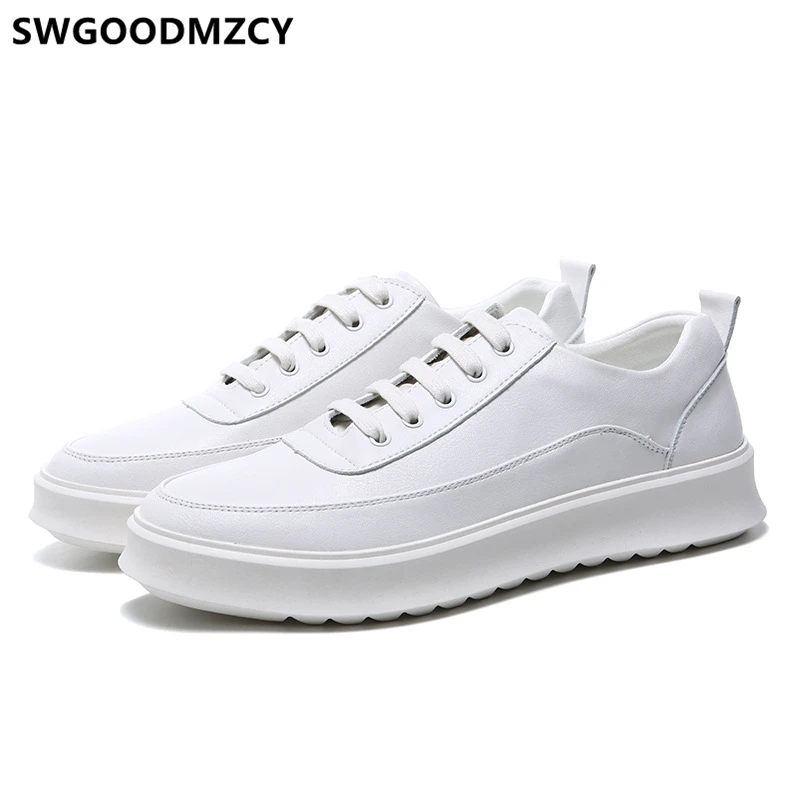 White Mens Shoes Genuine Leather Sneakers Mens Shoes Casual Fashion Designer Shoes Men High Quality Luxury Brand Zapatos De Homb