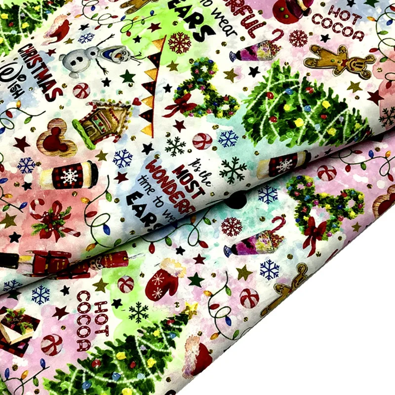 

50X150CM High Quality Newest Christmas Pattern Prints 100%Cotton Poplin Printed Fabric Diy Handmake Sewing Patchwork Fabrics