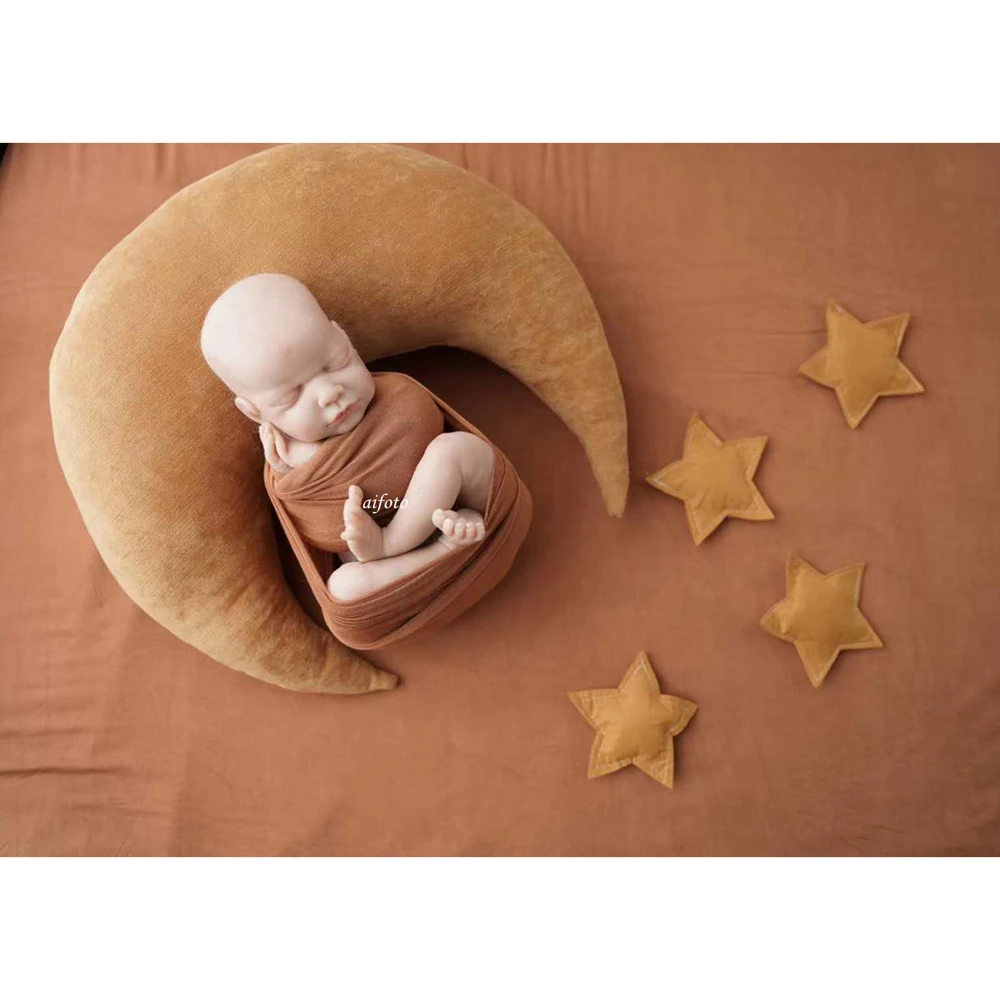 Moon Star Creative Props Newborn Photography Posing Pillows Cushion Accessories Backdrop Baby Photo Shoot Wrap Studio Fotografia