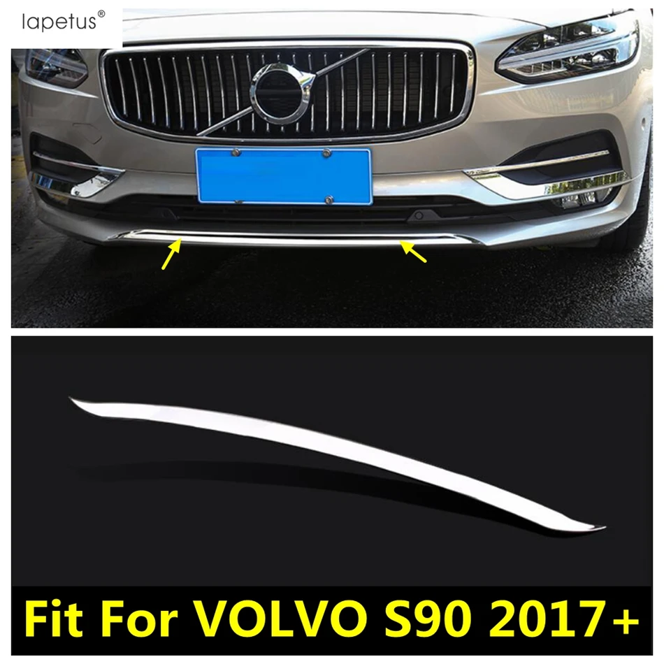 

Car Front Bumper Corner Bottom Molding Strip Garnish Decoration Cover Trim For VOLVO S90 2017 - 2019 Stainless Steel Accessories