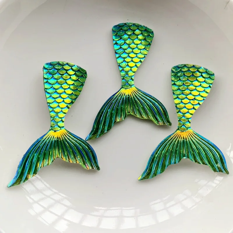 wholesale Jewelry accessories Mermaid Fish scales tail resin wedding &Mermaid exhibition crafts accessories  rhinestones 100pcs