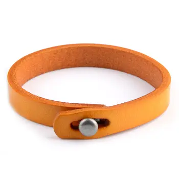 수제 천연 가죽 팔찌, 사이즈 조절 가능, 심플한 디자인, 펑크 스타일 가죽 랩 뱅글, 남녀 공용 선물 8 best sales 랩 브레이슬릿 - №5