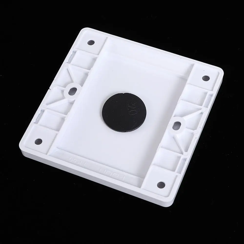 86Type White Cable Socket Panel Decorative Cover Wall Blank Panel With Outlet Hole Rubber Pad Wiring Accessories Home Improvemen