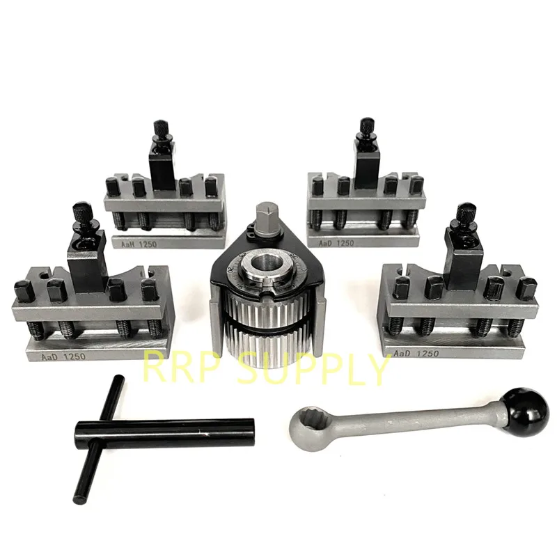 New set of TOOA0/Aa 120-220mm swing European type 40-position quick change tool post set, 1pcs tool post + 4pcs holders