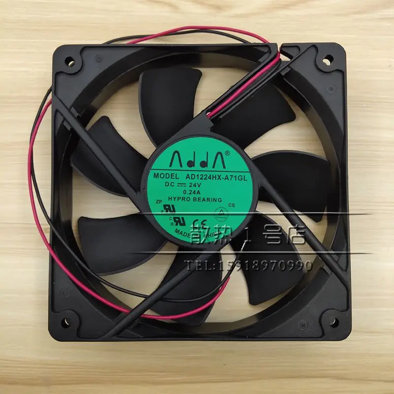 

ADDA AD1224HX-A71GL DC 24V 0.24A 120x120x25mm 2-Wire Server Cooling Fan