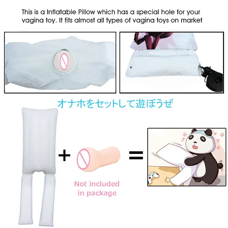 Inflatable Sex Body Pillow Dakimakura Onahole Holder Anime Waifu Kurumi Chika Mai Pillow For Masturbator Sex Pump Included