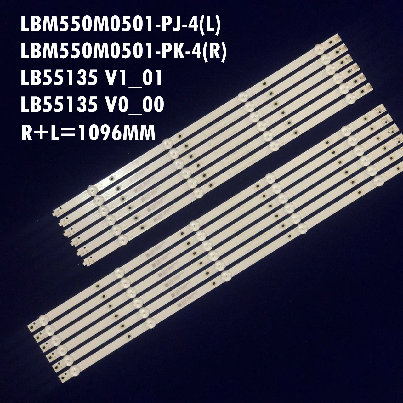 

LED strip For NS-55DF710NA19 NS-55DF710NA21 E4SW5518RKU LB55135 V1_01 V0_01 LBM550M0501-PJ-4 LBM550M0401-PK-5 TPT550U2