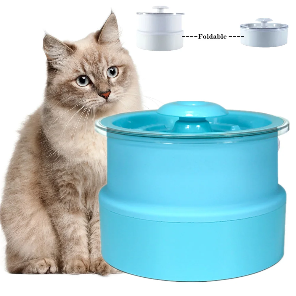 

Foldable Automatic Drinking Fountain for Cats, Dog Drinker, Circulating Water Dispenser, Auto Geeder, 1.8L