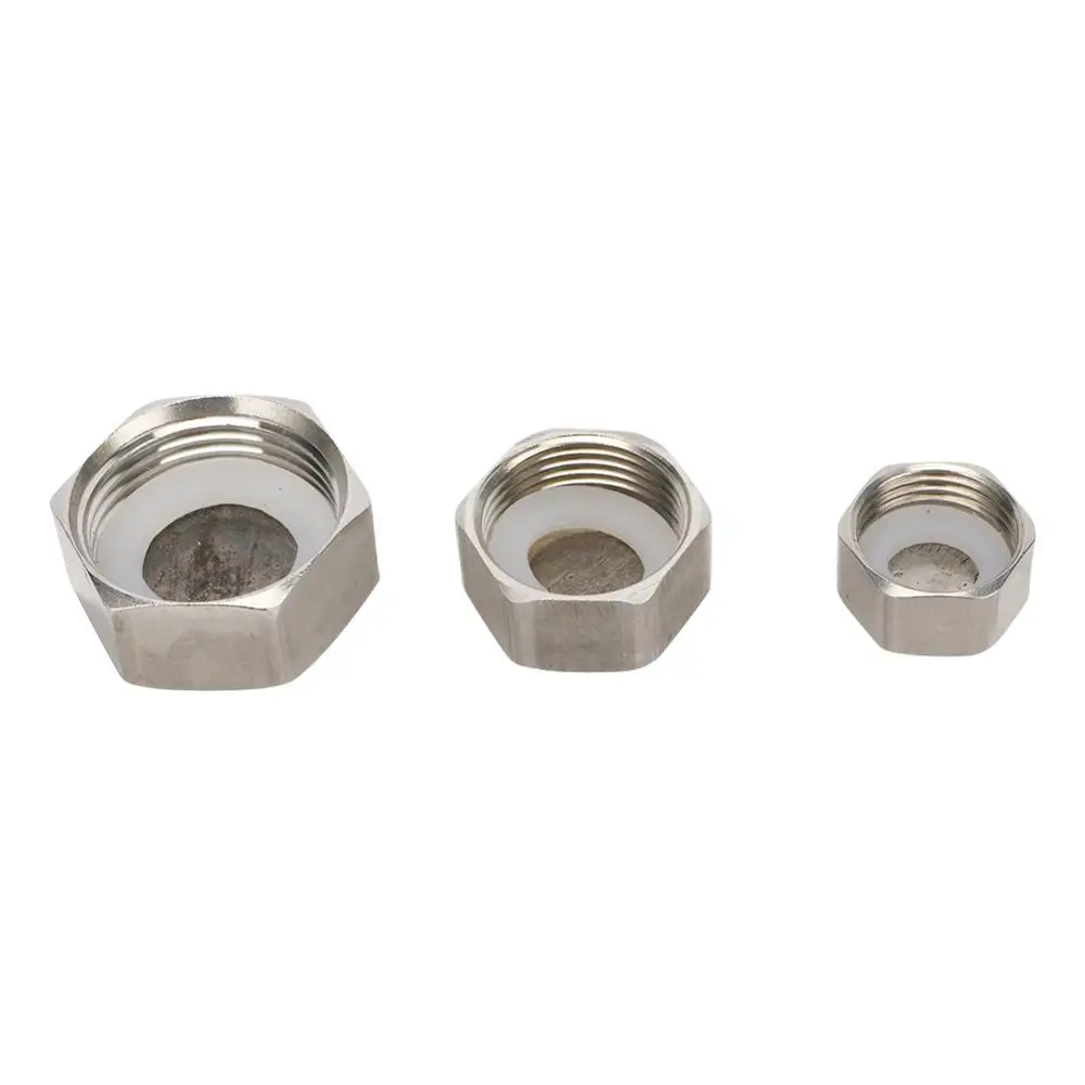 Stal nierdzewna 1/2 "3/4" 1" końcówka z gwintem wewnętrznym z gumowym pierścieniem uszczelniającym G1/2, G3/4, G1 BSP gwintowane łączniki rur hydraulicznych