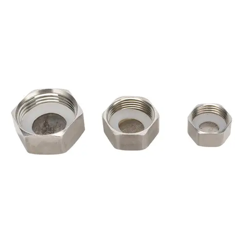 Tapón de extremo de rosca hembra de acero inoxidable, 1/2 "", 3/4"", 1"", con anillo de sellado de goma, accesorios de tubería de plomería de rosca G1/2,G3/4,G1 BSP
