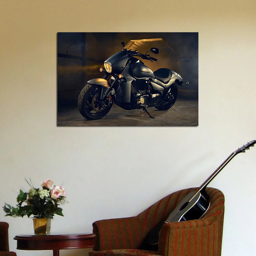 Suzuki Boulevard M109R Motorcycles Photo Wall Art Posters and Prints Canvas Painting For Living Home Decor