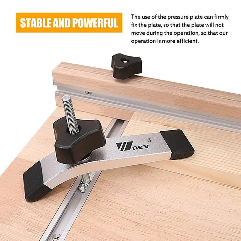 Jeu de plaques de presse pour rail en T, vis en T, écrou pour le travail de calcul, outils de serrage bricolage, rainure en T, accessoires de chute, curseur M8, M5, M6