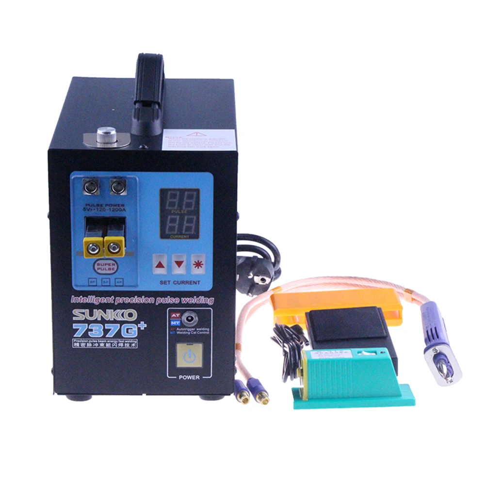 SUNKKO 737G+ 4.3KW High Power Automatic Spot Welding Machine for 18650 Lithium Batteries lithium battery welder