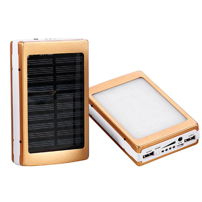 Podwójny USB mobilny solarny powerbank zagnieżdżanie przenośny akumulator ładowarka Camping światło i sprzedaż