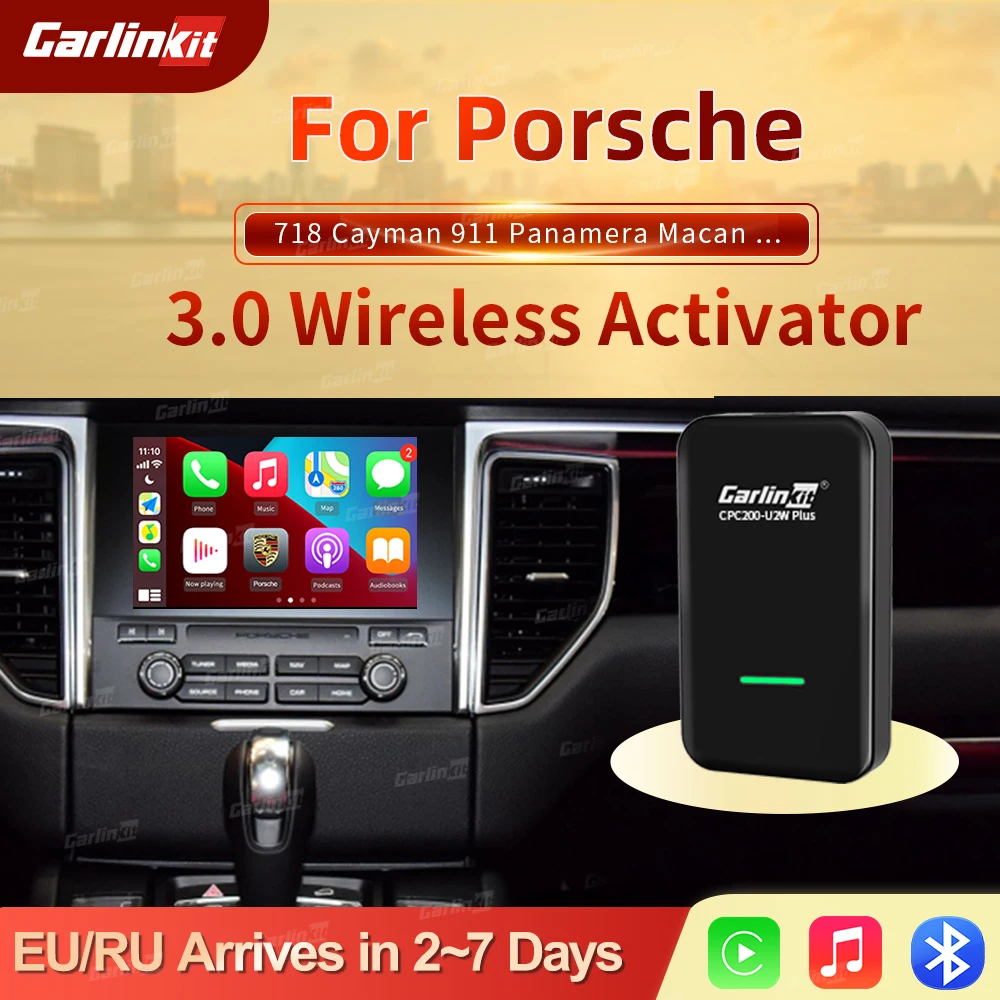 Carlinkit 3.0 Wireless Carplay Dongle USB Adapter for Porsche 718 911 Panamera Macan Cayenne Taycan CarPlay