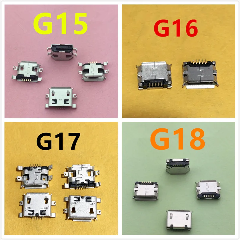 20Models Micro USB 5pin Female Connector For Mobile Phone Charging SMT Socket Data Jack Connector Port PCB Board Drop Shipping