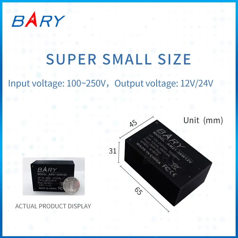 AM21-36W Buck Power Supply Module110V 220V To 12V 3A 24V 1.5A 36W AM21-36W ACDC Signal Output