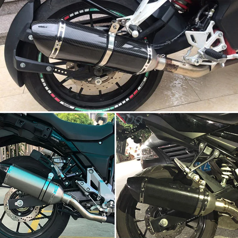 Modified Universal Slip-on Motorcycle Exhaust Tmax 500 530 560 AK550 GSX1300R X-ADV750 Carbon Escape Moto Pipe Manifold Muffler