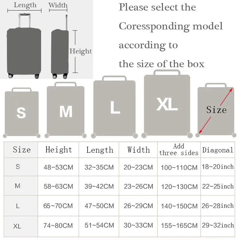 New Thicker Travel Luggage Suitcase Protective Cover for Trunk Case Apply to 18\'\'-32\'\' Suitcase Cover Travel Accessories