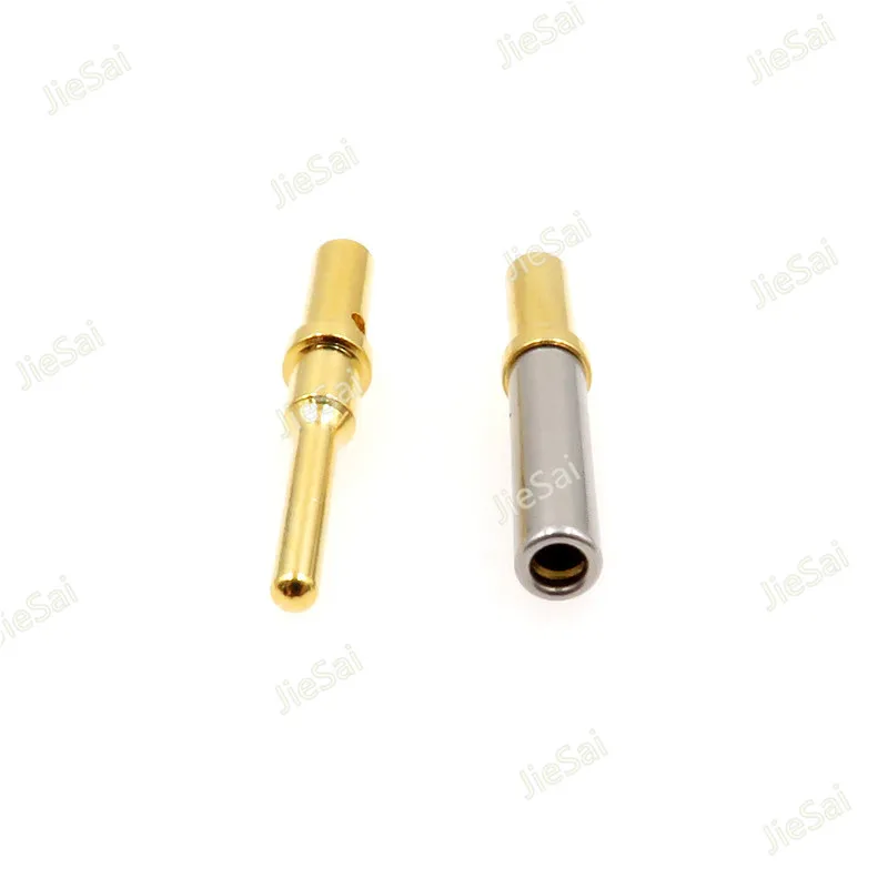 50/100Pcs DT Series Pin Socket 0460-202-1631 0462-201-1631 Gold Plated Stainless Steel 16-20AWG Deutsch Crimp Solid Terminal