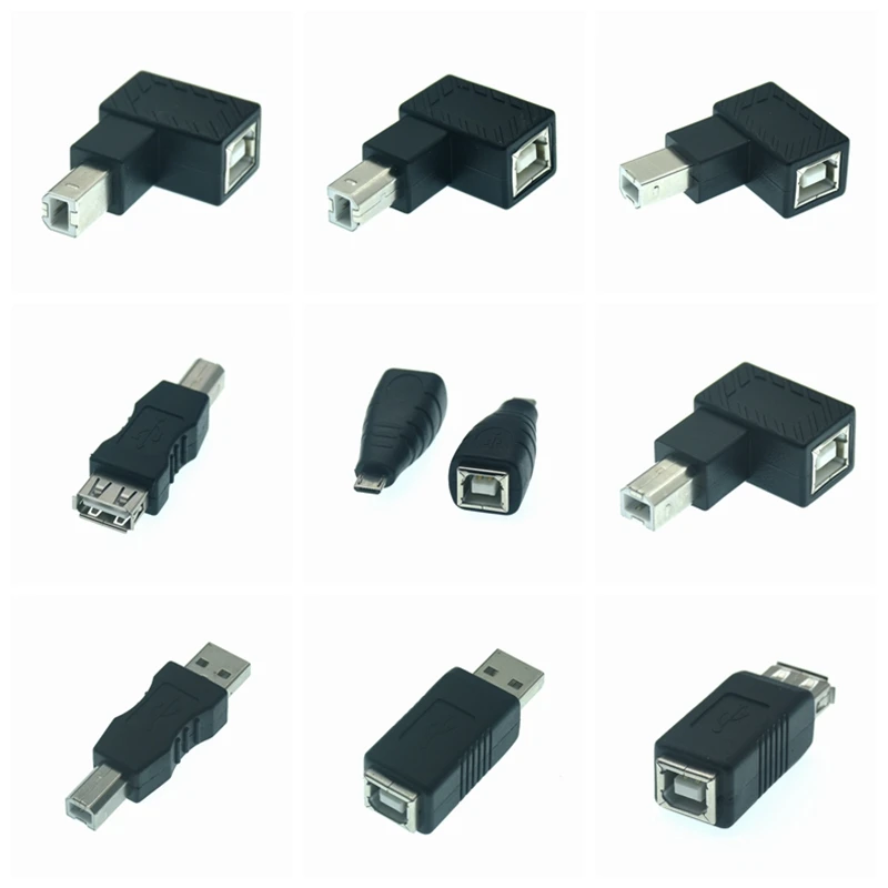 USB2.0 A Male & A Female to B Female printer print converter adapter connector USB 2.0 port retail wholesale USB 2.0 Adapter