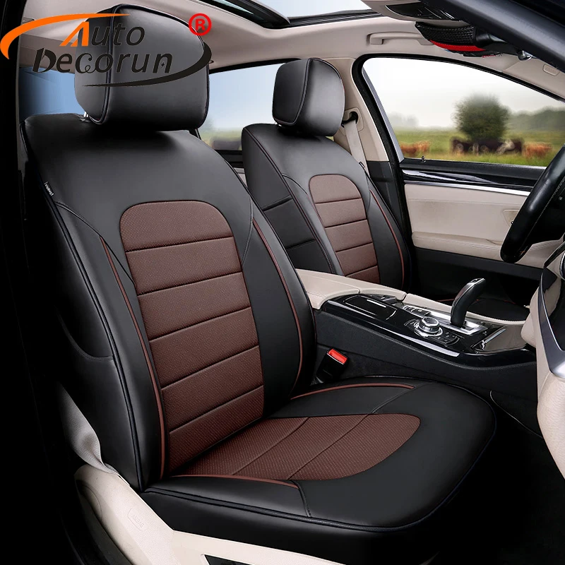 AutoDecorun Cowhide & PVC Leather Seat Cushion for Audi A3 Sport Back Automobiles Seat Cover Accessories Car Styling 12 PCS/Set