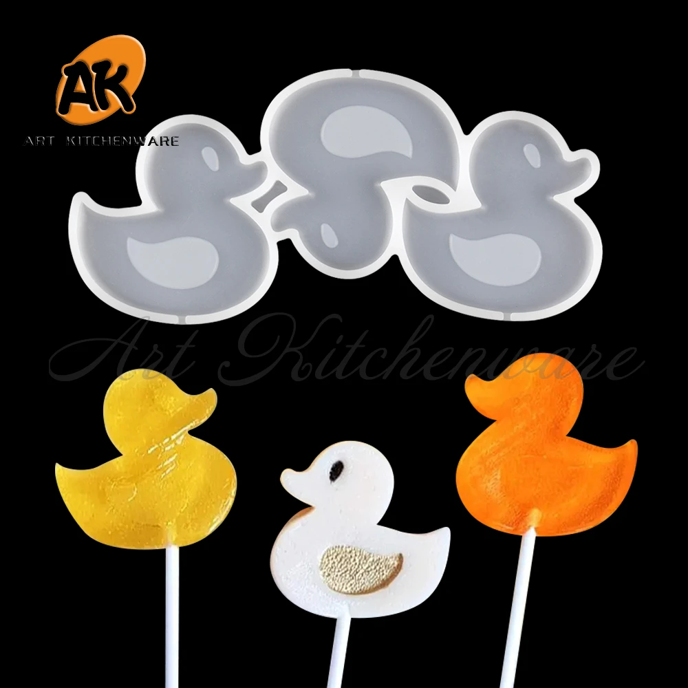 Duck/Bunny/Unicorn/Cow/Dinosaur Lollipop Silicone Mold DIY Chocolate Candy Cake Moulds Cake Decorating Tools Baking Accessories