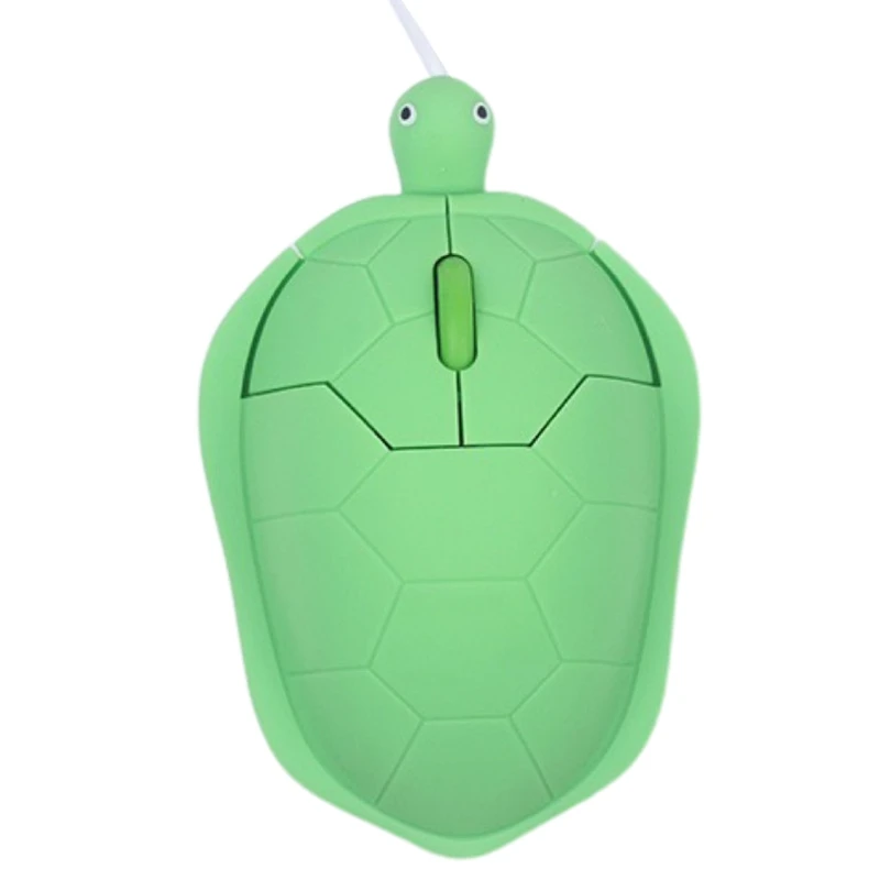  Green Turtle Shape USB Wired Corded Mouse Optical Mice for Notebook PC Laptop Computer 1200DPI 3 Buttons with 3.6 Feet