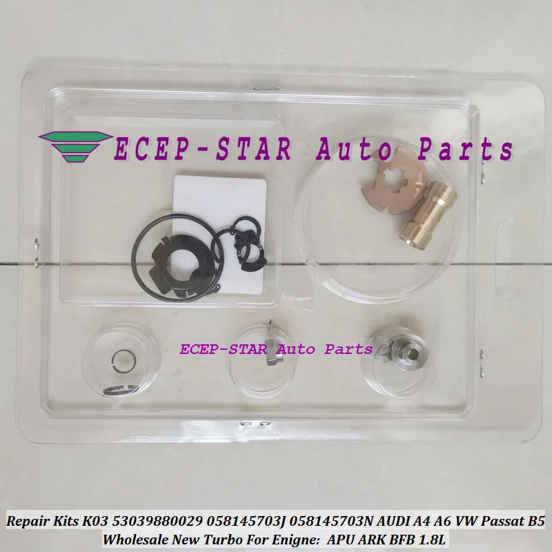 Turbo Repair Kit rebuild For AUDI A4 A6 VW Passat B5 K03 53039880029 53039700029 058145703JX 058145703JV APU ARK BFB 1.8T 1.8L