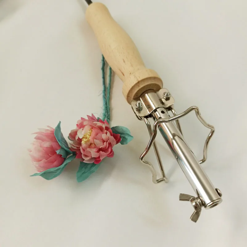 Flower Tool 220V/110V Flower Iron Handle Solid Wood Color Handmade DIY Flower Flower Tool