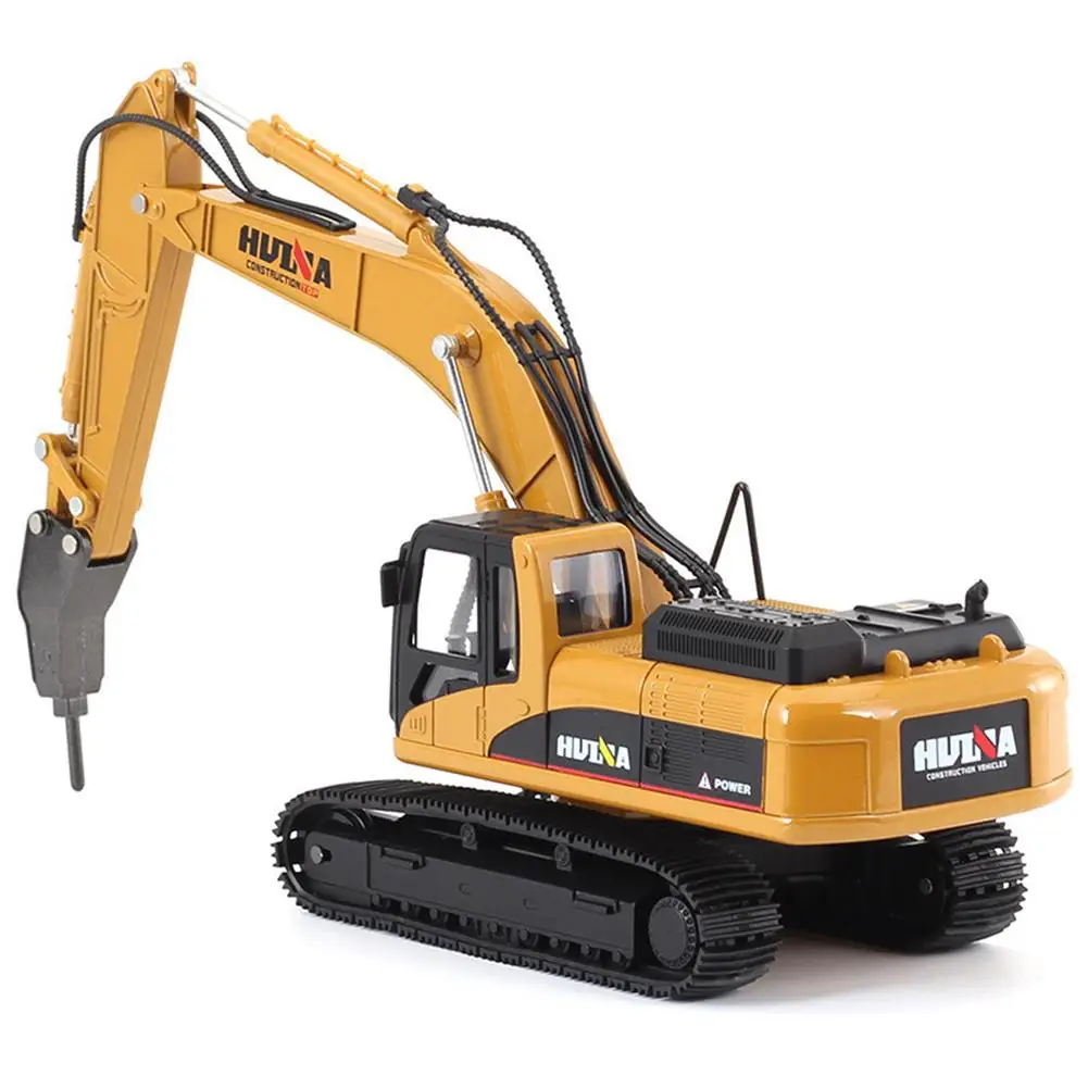 HUINA 7711 1/50 Drill Excavator Alloy Model Engineering Vehicle Construction Model Toy Diecasts Toy Vehicles