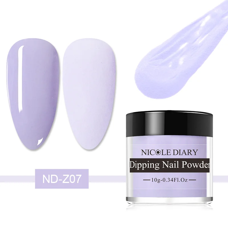 10g Purple Dipping Nail Powder Nature Dry Acrylic Powder Glitter Dust Chrome Dip Nail Powder Pigment For Nails Art Designs