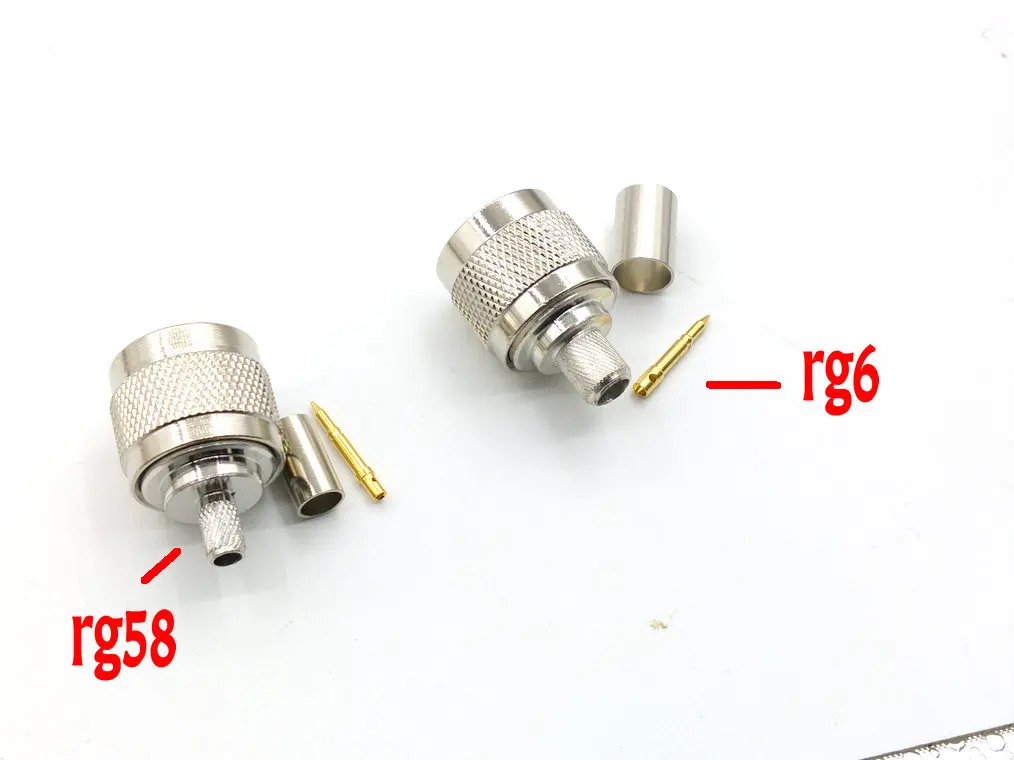 20pcs N male plug crimp RG5 RG6 5D-FB FOR LMR300 cable/RG58  For RG58 RG142 LMR195 RG400 Cable