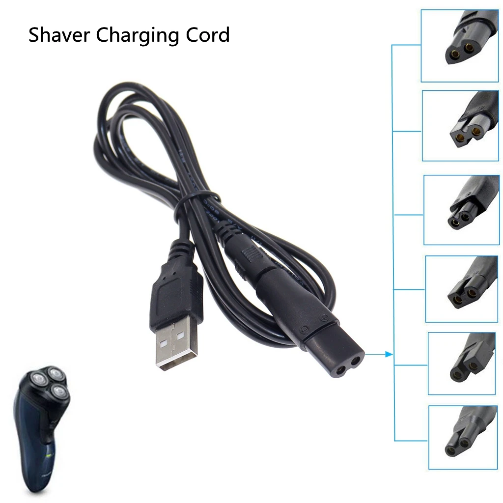 New DC Converter for Shaver Hair Clipper DC5.5*2.1mm Male To C8 Tail Female Power Supply Conversion Interface Plug Adapter