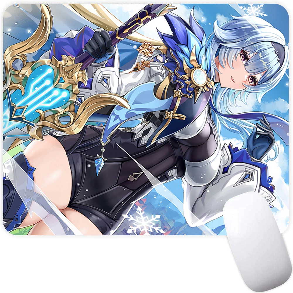 Genshin Impact Eula Small Gaming Mouse Pad Computer Mousepad Gamer Mouse Mat Laptop Mausepad Mouse Carpet Keyboard Mat Desk Pad