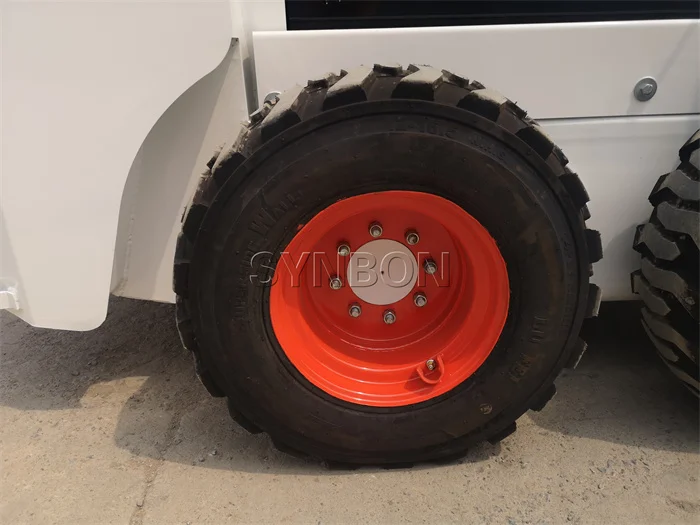 SY60 4 Wheel Mini Skid Steer Backhoe Loader Hydraulic Motor Loading 850kg