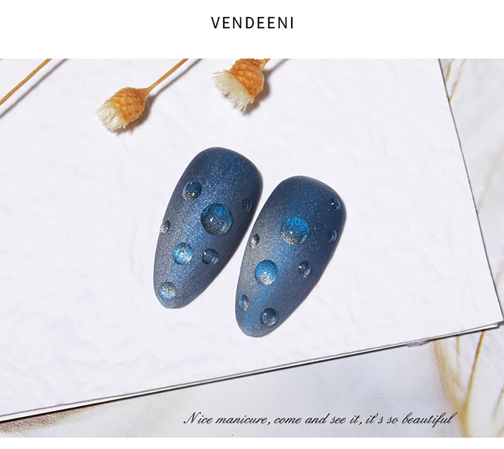 Vendeeni 15ml Wassertropfen Gel-Nagellack UV-Blasen-Gel-Lack Paste Strass Wasserwellen-Effekt Nagelgel-Lack – Detail 4