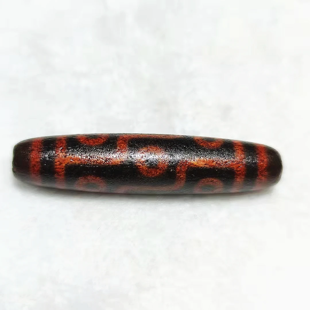 

Tibetan Orange/Black 9 Eyes Totem Old Agate DZI Beads For Men&Women Amulet Jewelry Ornaments DIY Making Free Shipping