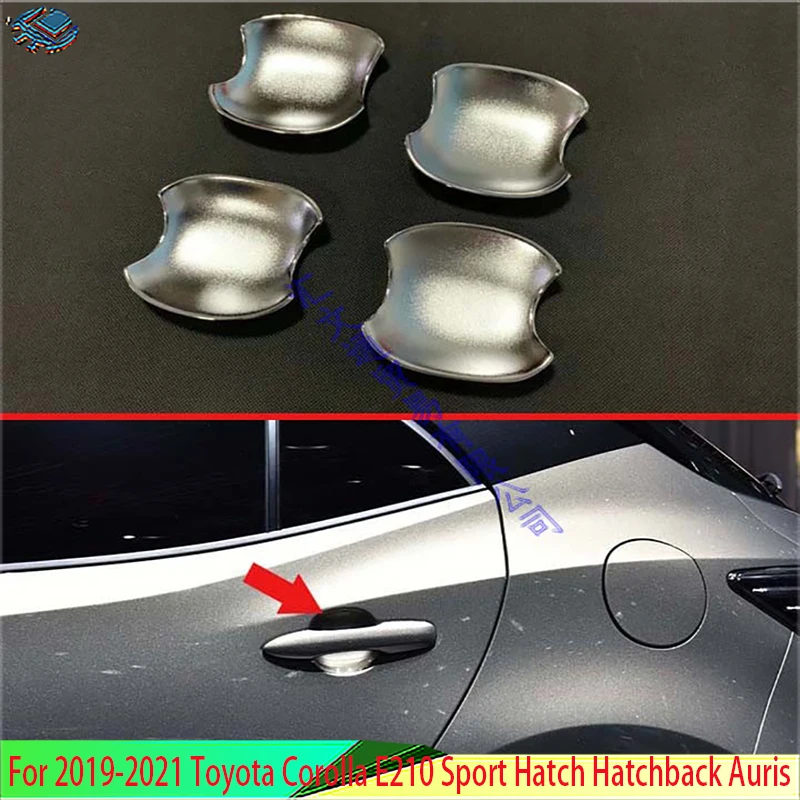 For 2019-2021 Toyota Corolla E210 Sport Hatch Hatchback Auris ABS Chrome Door Handle Bowl Cover Cup Cavity Trim Insert Catch