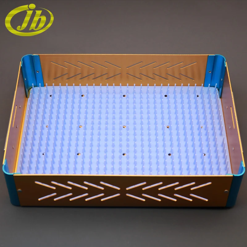 Sterilising trays aluminium alloy single-deck 30*22*7cm medical sterilization box surgical operating instrument