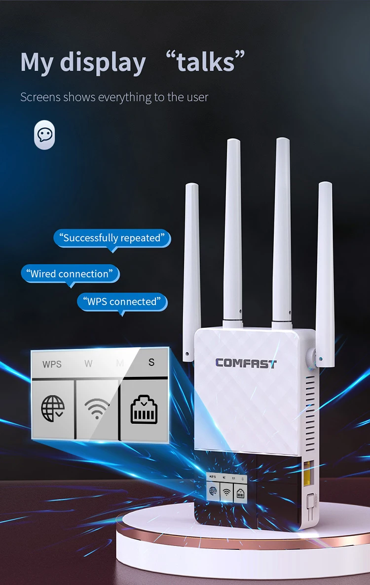Comfast  dual band WiFi signal amplifier intensifier Comfast wr760ac wireless repeater Dual Band Wireless WiFi Router 2.4G+5Ghz