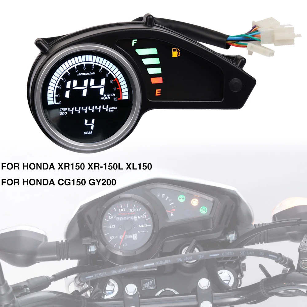 

For honda Offroad XR150 XR-150L XL150 CG150 GY200 Tachometer Digital Odometer Motocross Speedometer Meter Gauge Dirt bike