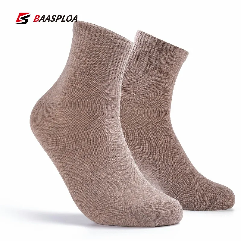 Baasploa Women's Running Socks Anti-slip Breathable Solid Knitting Cotton Socks Outdoor Fitness Basketball Sports Socks 2021